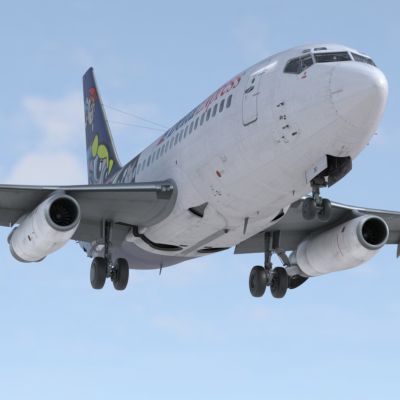 波音737200客机民航飞机带驾驶室乘客舱7种涂装