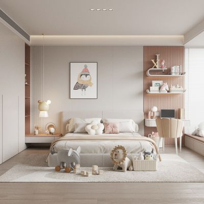 儿童房 卧室 女孩房 儿童玩具 吊灯 装饰摆件