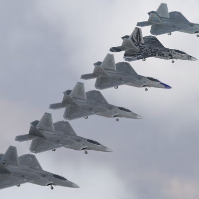 美国F22猛禽战斗机6套涂装