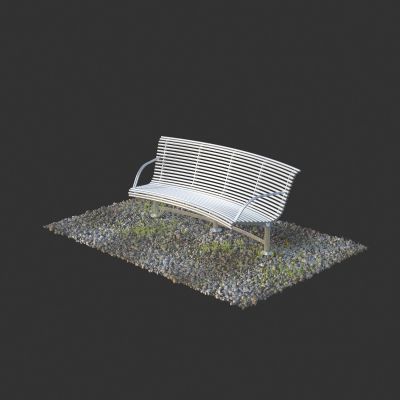 广场公园户外座椅 草坪3D模型