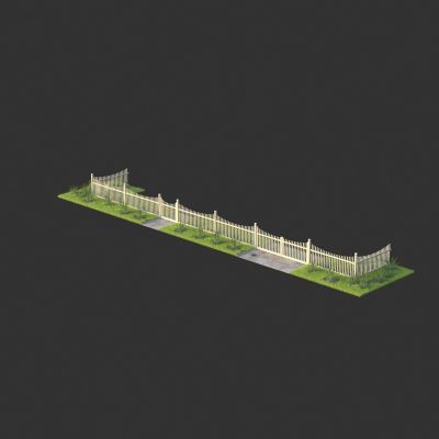 别墅花园庭院围墙砖墙 护栏围栏