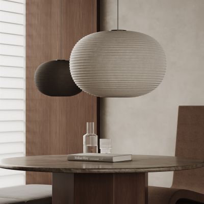 侘寂风吊灯 中古风吊灯 单头 纸质吊灯 布艺吊灯