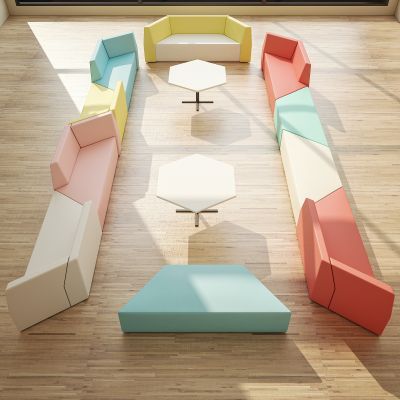 现代沙发组合 休闲沙发 办公沙发 公共沙发