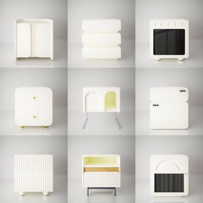 现代奶油风床头柜 装饰柜 储物柜 茶几 边柜