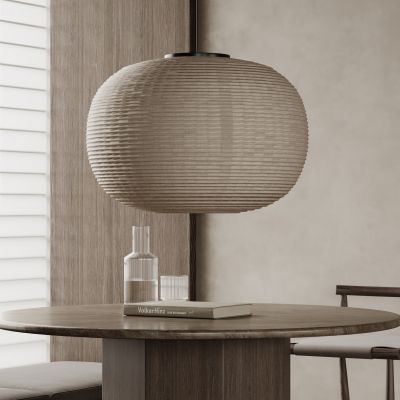 侘寂风吊灯 中古风吊灯 单头 纸质吊灯 布艺吊灯