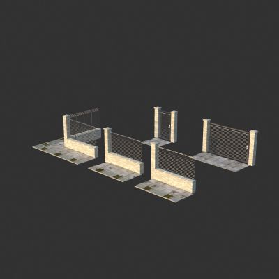 花园房屋栏杆 围栏 围挡 人行道 铁栏杆