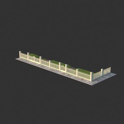 别墅花园庭院围墙砖墙 护栏围栏