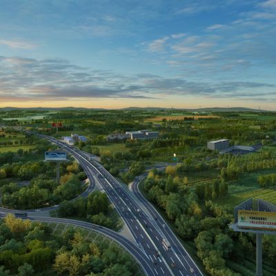 高速公路 公路 麦田 田野 农田 乡村