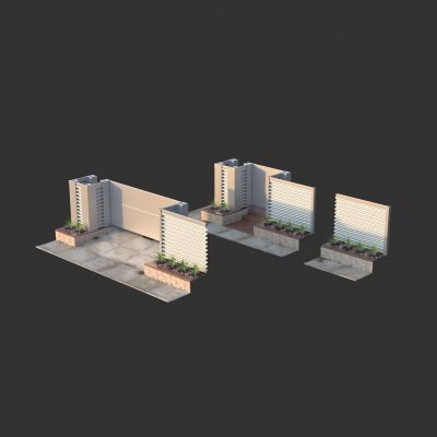 围栏 围挡 围墙 栅栏 人行道