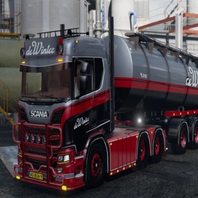 斯堪尼亚R520搭载V8发动机货车卡车特种货运车