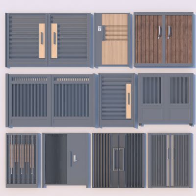 现代庭院门组合