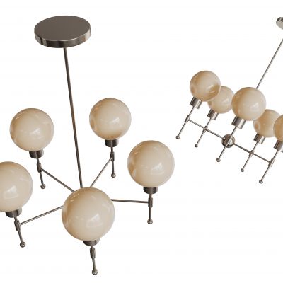 现代球形吊灯 玻璃球吊灯 轻奢艺术灯 金属吊灯