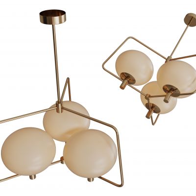 现代球形吊灯 玻璃球吊灯 轻奢艺术灯 金属吊灯