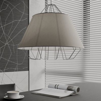 现代布艺吊灯 单头吊灯 纸质吊灯 办公吊灯