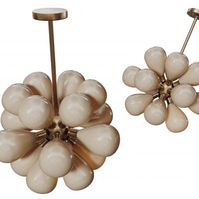 现代球形吊灯 玻璃球吊灯 轻奢艺术灯 金属吊灯