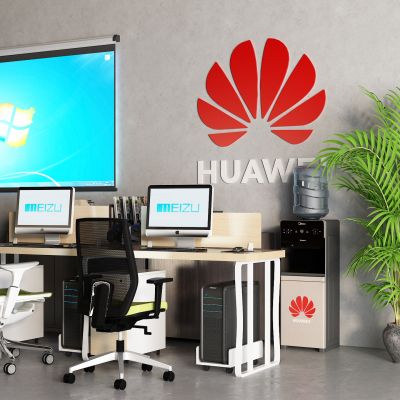 现代办公桌 投影仪 复印机 饮水机 文件夹