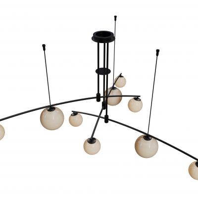 现代球形吊灯 玻璃球吊灯 轻奢艺术灯 金属吊灯