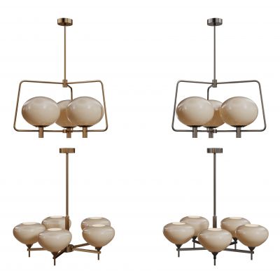 现代球形吊灯 玻璃球吊灯 轻奢艺术灯 金属吊灯 吊灯组合