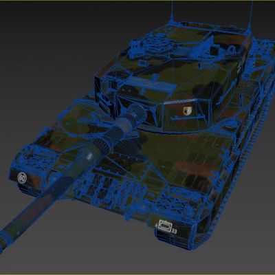 德国豹2A4坦克3D模型