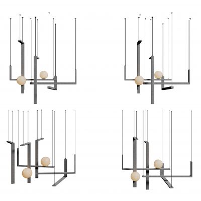 现代工业风吊灯 轻奢艺术灯 金属吊灯 吊灯组合