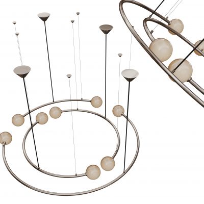 现代球形吊灯 玻璃球吊灯 轻奢艺术灯 金属吊灯