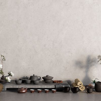 中式茶具 茶壶 茶杯 花瓶