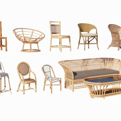 新中式乡村茶馆休闲椅竹子桌椅竹编小品竹编茶桌椅茶几