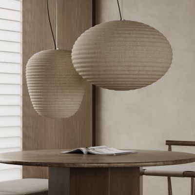 侘寂风吊灯 中古风吊灯 单头 纸质吊灯 布艺吊灯