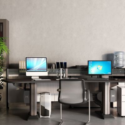 现代办公桌 文件柜 文件夹 饮水机 复印机