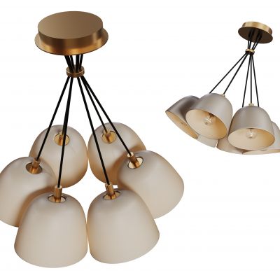 现代球形吊灯 玻璃球吊灯 轻奢艺术灯 金属吊灯