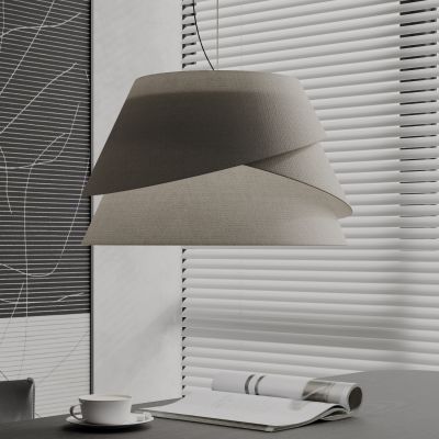 现代布艺吊灯 单头吊灯 纸质吊灯 办公吊灯