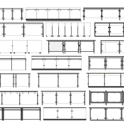 现代玻璃栏杆护栏围栏扶手楼梯扶手阳台栏杆金属栏杆