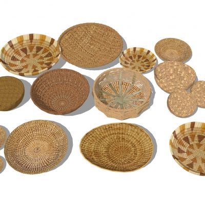 竹编小品工艺品竹架子置物架竹簸箕竹编竹编篓筐簸箕