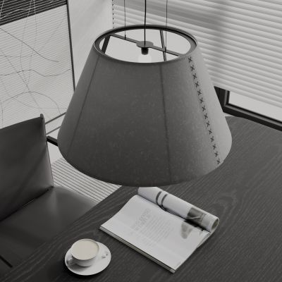 现代布艺吊灯 单头吊灯 纸质吊灯 办公吊灯