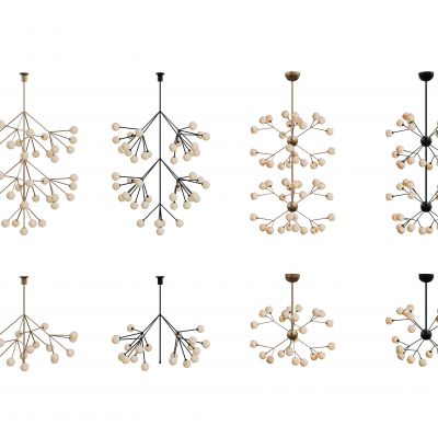 现代球形吊灯 玻璃球吊灯 轻奢艺术灯 金属吊灯 吊灯组合