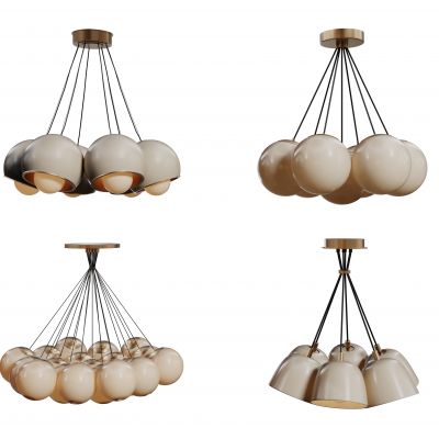 现代球形吊灯 玻璃球吊灯 轻奢艺术灯 金属吊灯 吊灯组合