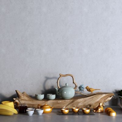 中式茶具 盆栽 电磁炉