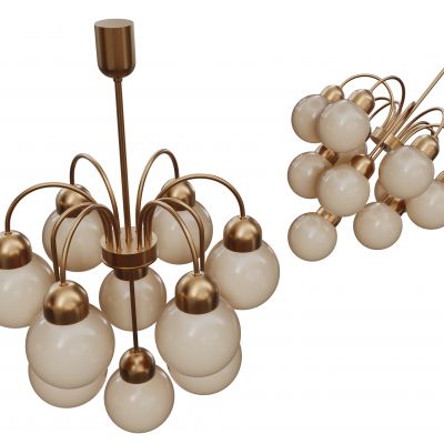 现代球形吊灯 玻璃球吊灯 轻奢艺术灯 金属吊灯