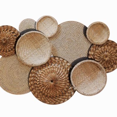 竹编小品工艺品竹簸箕竹编竹编篓筐簸箕背景装饰