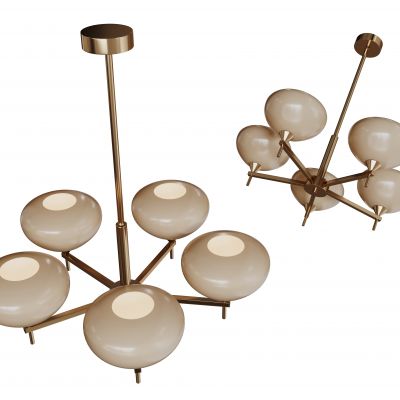 现代球形吊灯 玻璃球吊灯 轻奢艺术灯 金属吊灯