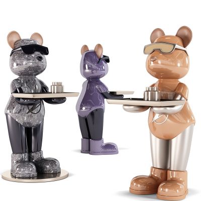 潮玩暴力熊托盘