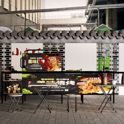 现代折叠桌椅 烧烤 户外桌 摊位 龙虾 牛肉面