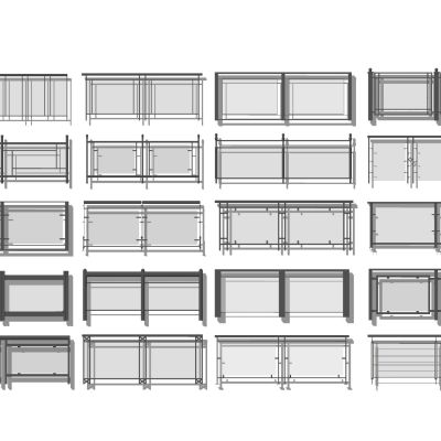 现代玻璃栏杆扶手金属不锈钢栏杆阳台护栏围栏不锈钢玻璃栏杆