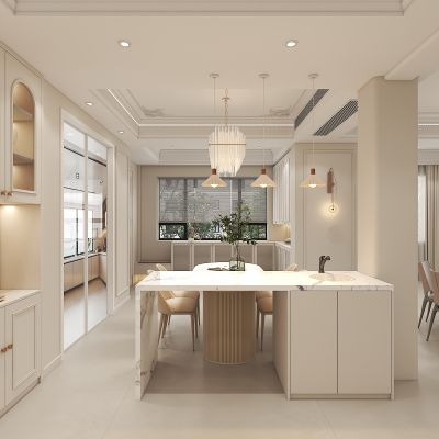 法式奶油风客餐厅 沙发茶几组合 餐桌椅组合 鞋柜 玄关柜 酒柜 茶桌椅组合 水晶吊灯