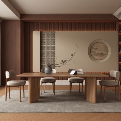 中古风餐厅 餐桌