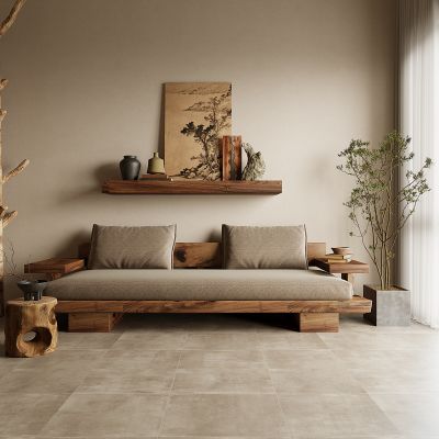 侘寂风沙发茶几组合