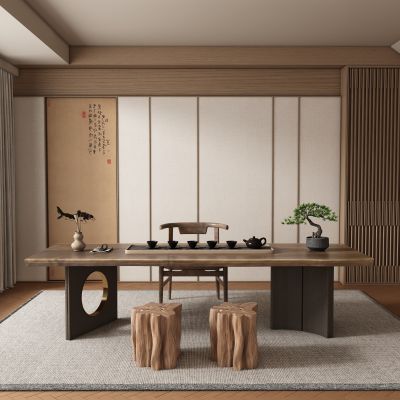 新中式茶室茶桌