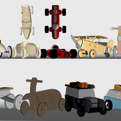 现代儿童玩具车组合