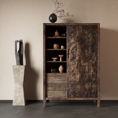 侘寂风储物柜3D模型