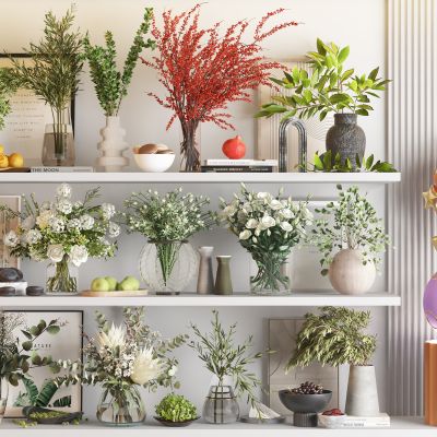 现代花瓶花卉组合